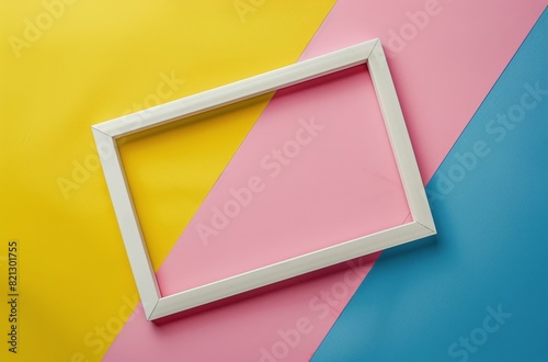 Picture Frame Hanging on Colorful Wall