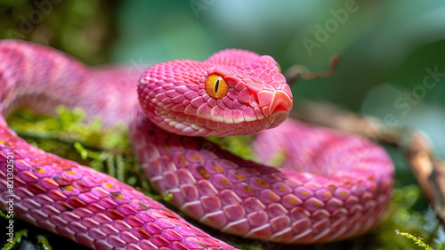 Pink viper snake