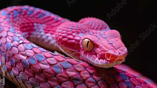 Pink viper snake