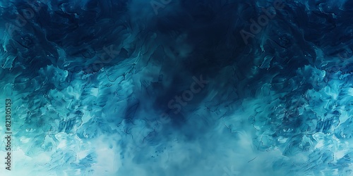 Abstract watercolor paint background by gradient deep blue color