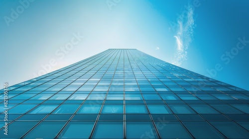 Tall Building With Lots of Windows Against a Blue Sky