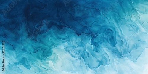 Abstract watercolor paint background by gradient deep blue color