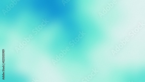 Turqoise. Gradient Aqua Teal Blue with smooth grainy noise effect background, suitable for wallpaper, web, poster, banner, printed, social media photo