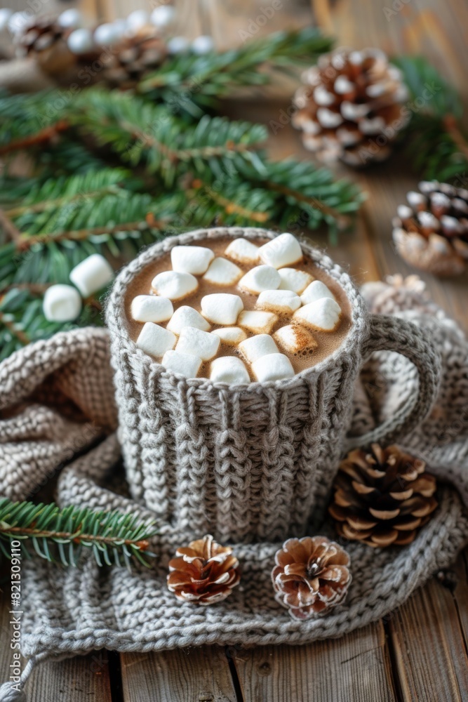 Cup of Hot Chocolate With Marshmallows