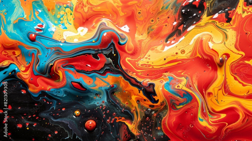 Abstract colorful fluid art background for modern design