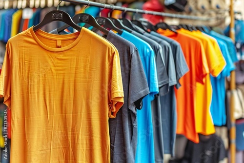 Trendy T-Shirts on Display: Stylish Shopping for Fashionable Looks
