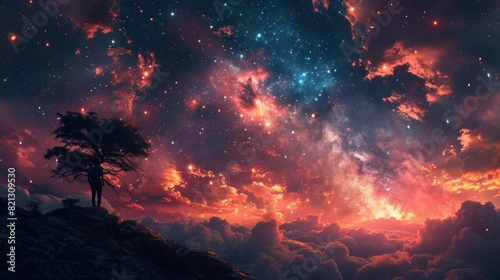 Night Sky Picture , Beautiful digital image