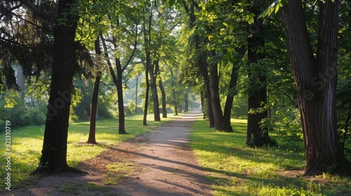 footpath and trees in park