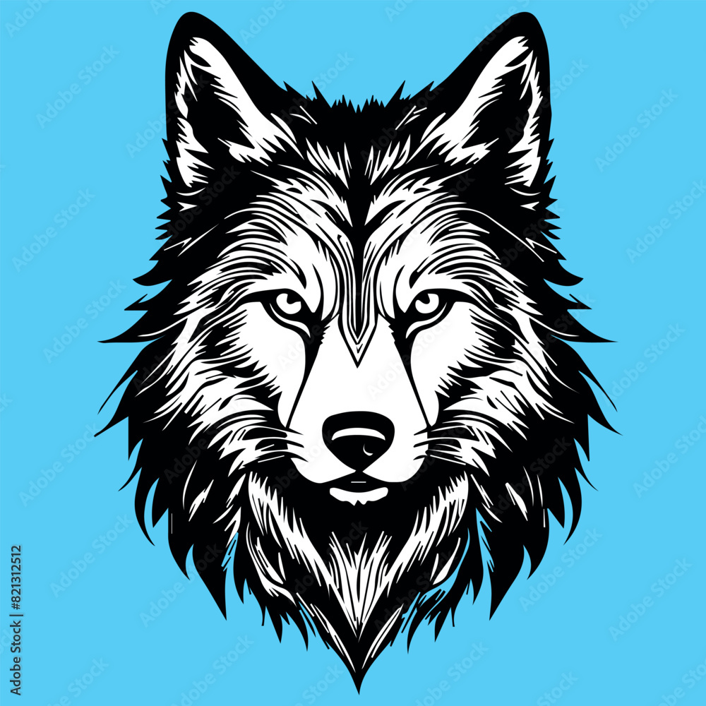 wolf head vector design logo wolf head vector design logo