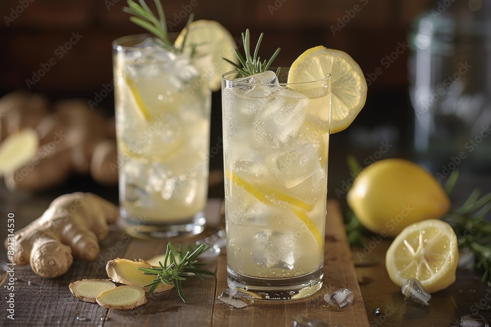 Glasses Filled With Ice and Lemons Glasses Filled With Ice and Lemons