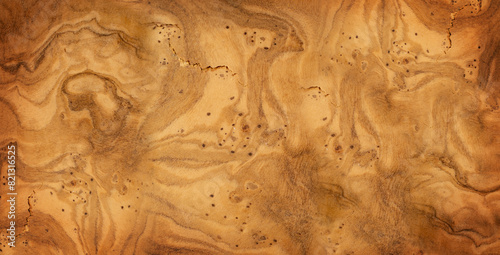 Olive Wood Texture Background, Solid Wooden Burr or Burl Pattern, Burled Wood Wallpaper with Copy Space