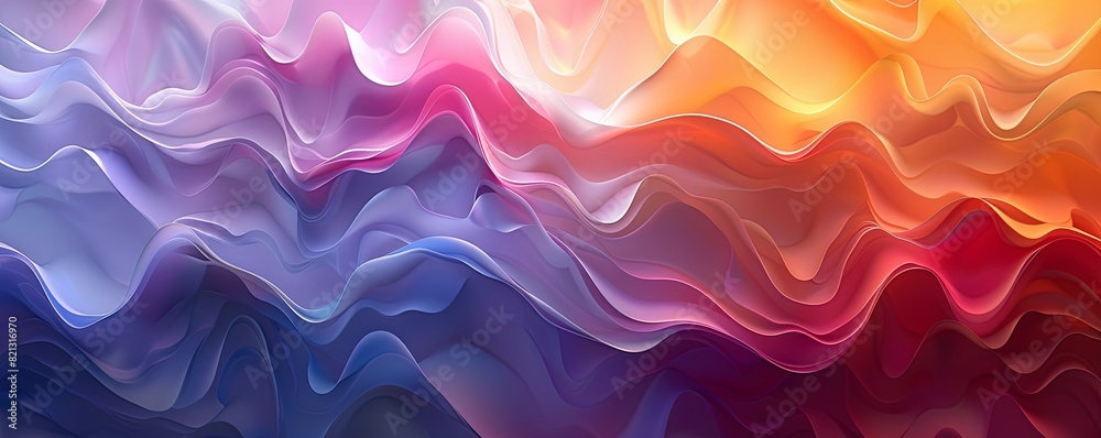 Obraz premium abstract waves in gradient colors, sharp and dynamic, perfect for modern designs