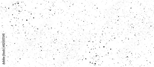 Snow, stars, twinkling lights, rain drops on black background. Abstract vector noise. Small particles of debris and dust. Distressed uneven grunge texture overlay.