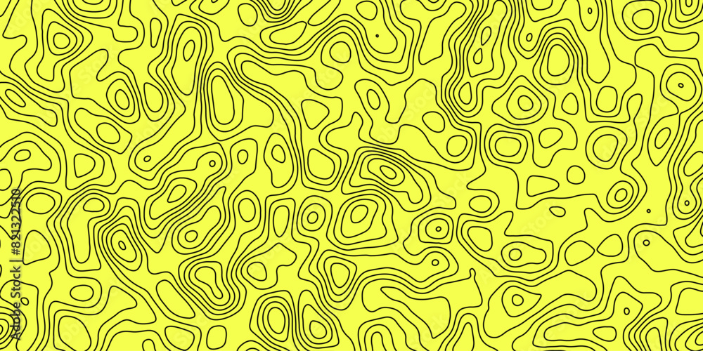 Naklejka premium Detailed Line Art Background with Geographic Contour Elements