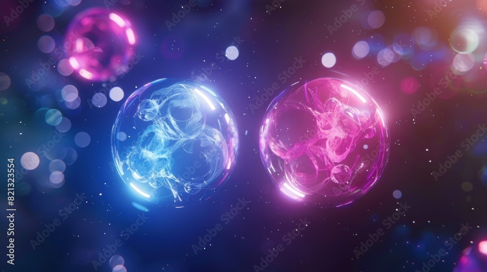 Obraz premium Together the charm and strange quarks are a dynamic duo injecting some excitement into the monotonous world of matter.