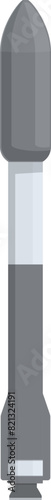 Flat design vector of a space launch vehicle, isolated on white for technology concepts
