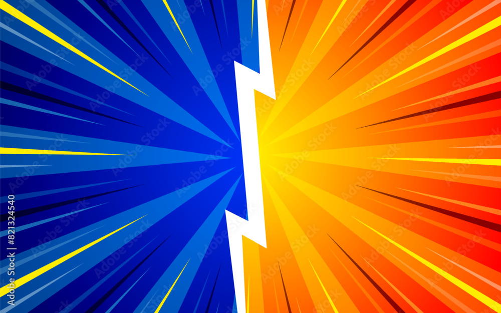 Cartoon comic background fight versus comic book colorful competition ...