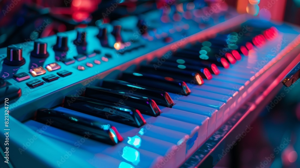 A turquoise electric keyboard rounds out the quartet as the Up Quark providing a variety of rhythmic and melodic elements to the music. A turquoise electric keyboard rounds out the quartet as the Up Quark providing a variety of rhythmic and melodic elements to the music.