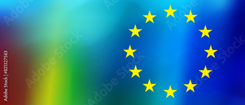 europa bunt vielfalt abstrakt lichter wahlen symbol zeichen regenbogen diversität