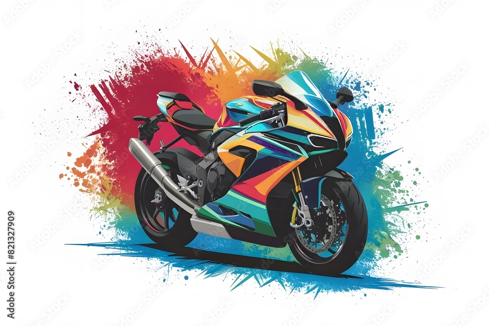 Motorcycle vector, realistic illustration. Black motorbike half-face with many details on a white background
Motorcycle vector, realistic illustration. Black motorbike half-face with many details on a white background