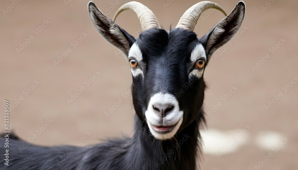 A Goat With Its Ears Flattened Back Startled Upscaled 8