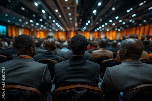 Audience listening at a corporate conference event © gearstd