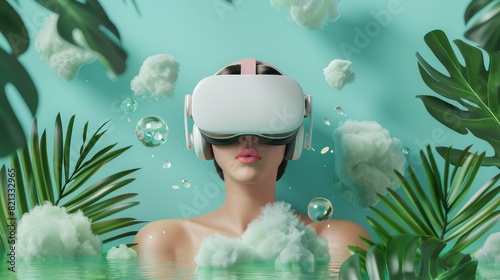 Virtual Reality Facial Treatment Experience Surrounded by Calming Nature Scenes for Relaxation and Wellness
