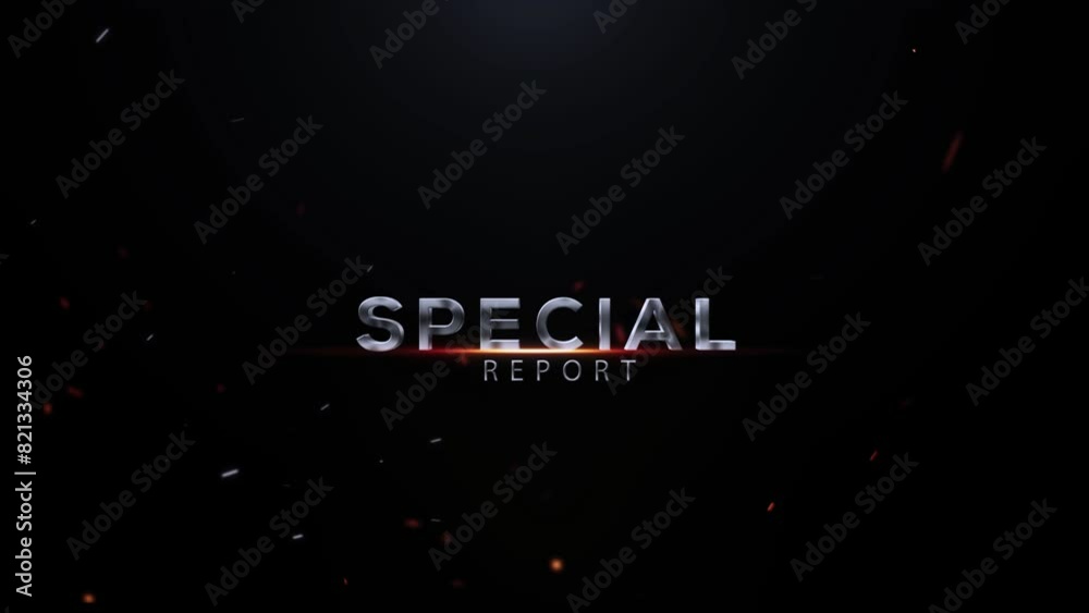 Special Report Text Animation, Special Report Video, Cinematic Special Report Text Animation Effect