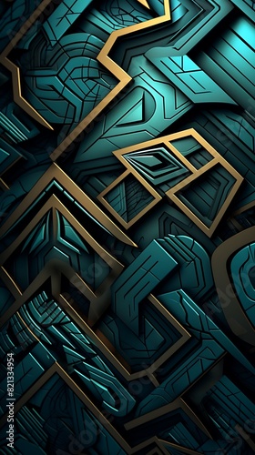An abstract background with intricate, geometric motifs. photo