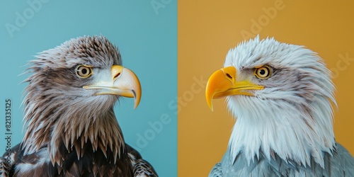 Two Bald Eagles in Flight