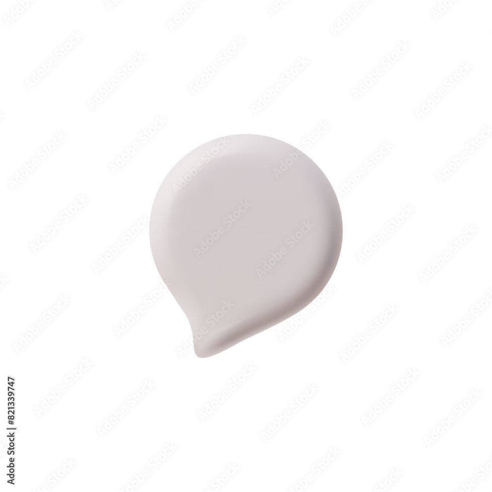 3D vector icon empty speech bubble for SMS and in-app chat on a white background 3D vector icon empty speech bubble for SMS and in-app chat on a white background