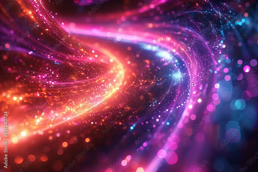 Obraz premium Vibrant Abstract Light Trail