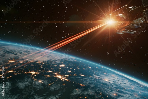 Space Station Orbiting Earth