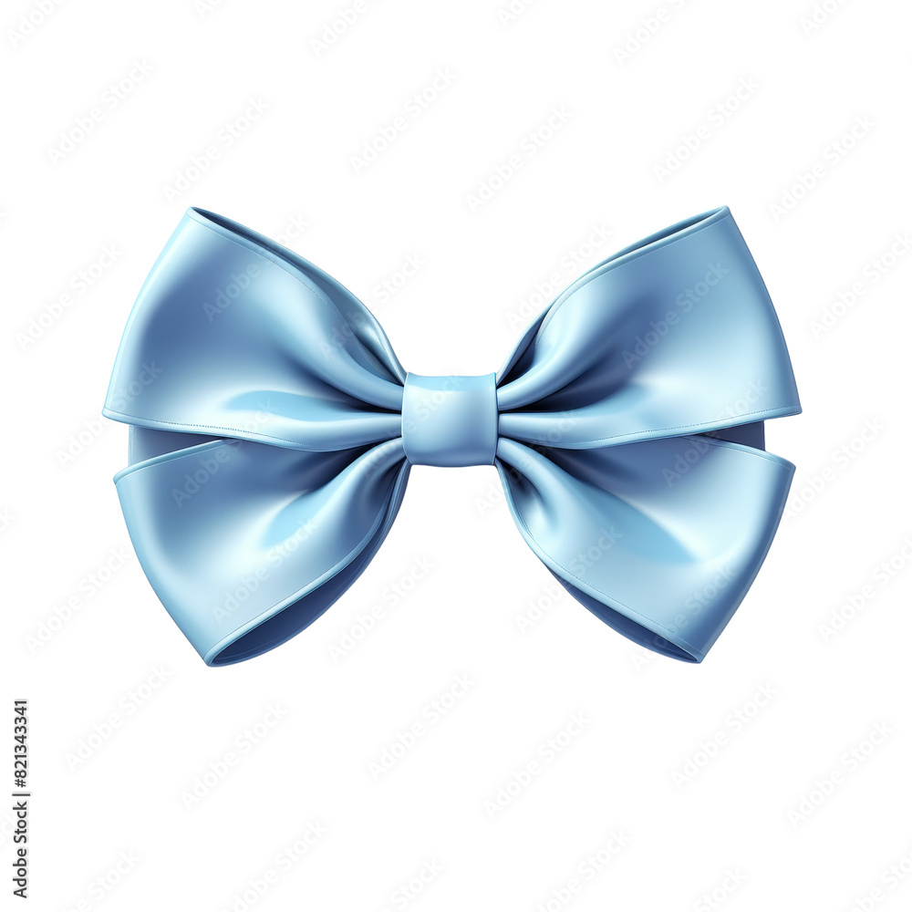 Naklejka premium Blue ribbon bow
