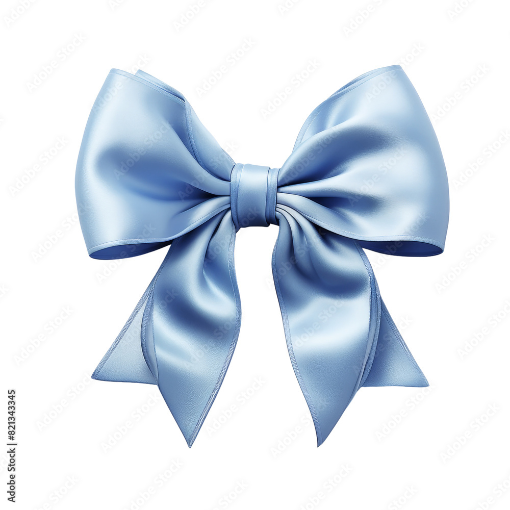 Blue ribbon bow