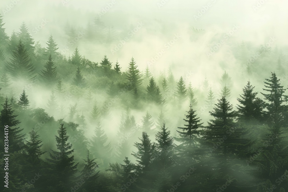 Misty Forest Landscape Misty Forest Landscape