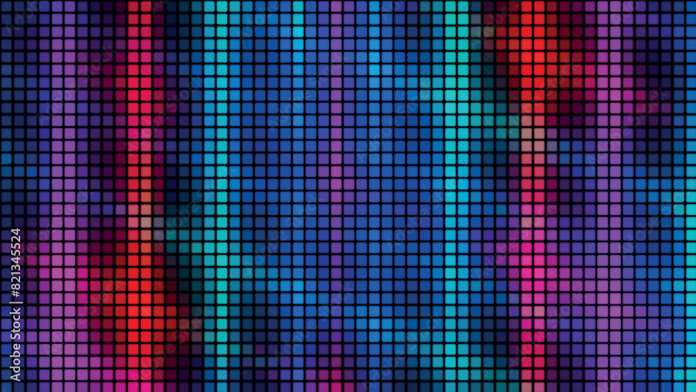 Abstract background from multi-colored squares. Abstract gradient background. Pixel background for web design. Small squares of computer mosaic. Vector illustration