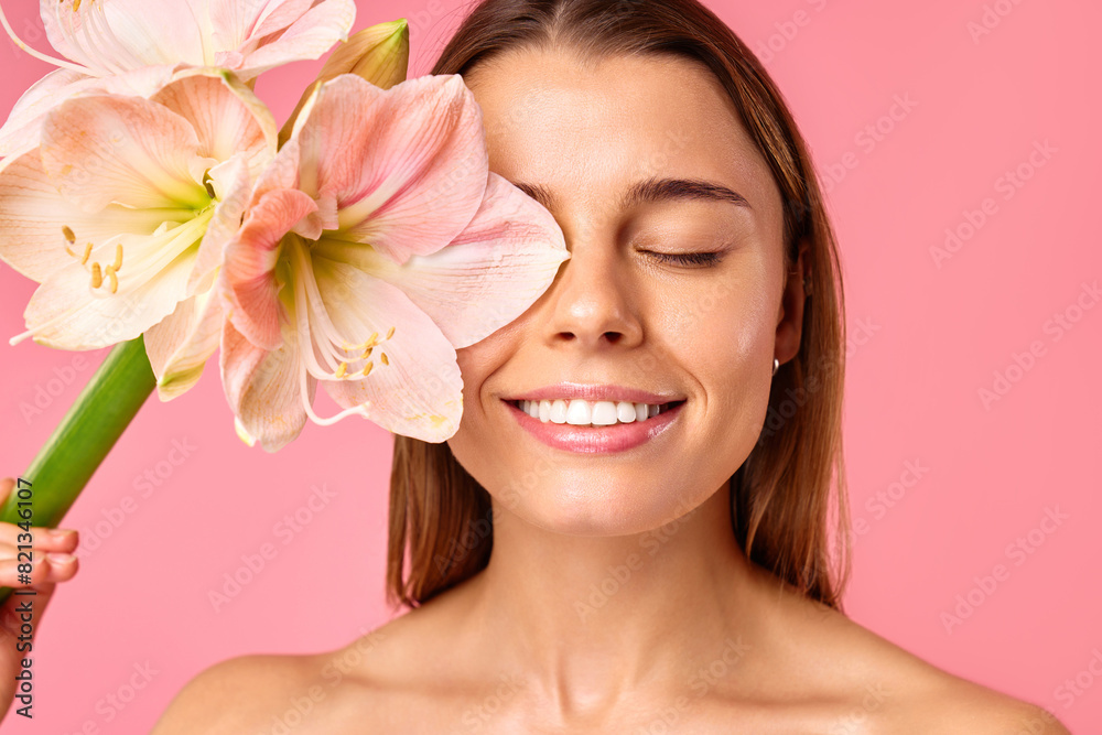 Cosmetology, beauty and spa treatment. Woman in lingerie on pink background. Cosmetology, beauty and spa treatment. Woman in lingerie on pink background.
