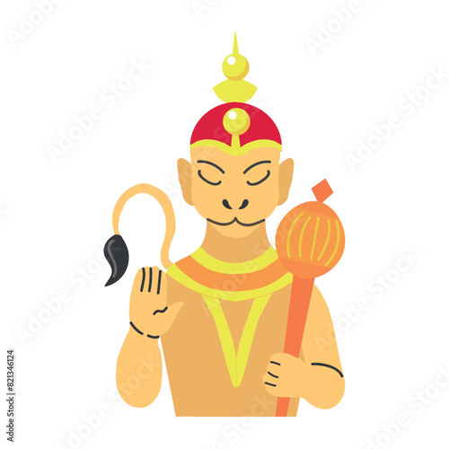 Hanuman icon clipart avatar logotype isolated vector illustration
