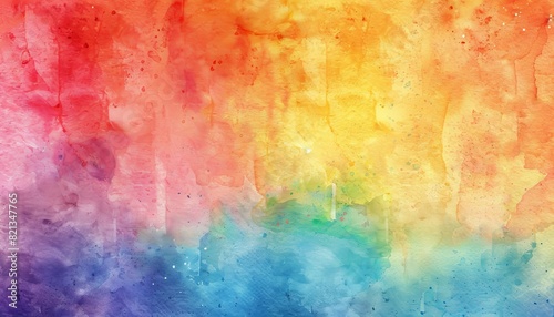 Vibrant watercolor background with a beautiful blend of rainbow colors  perfect for art projects  web design  and creative inspiration.