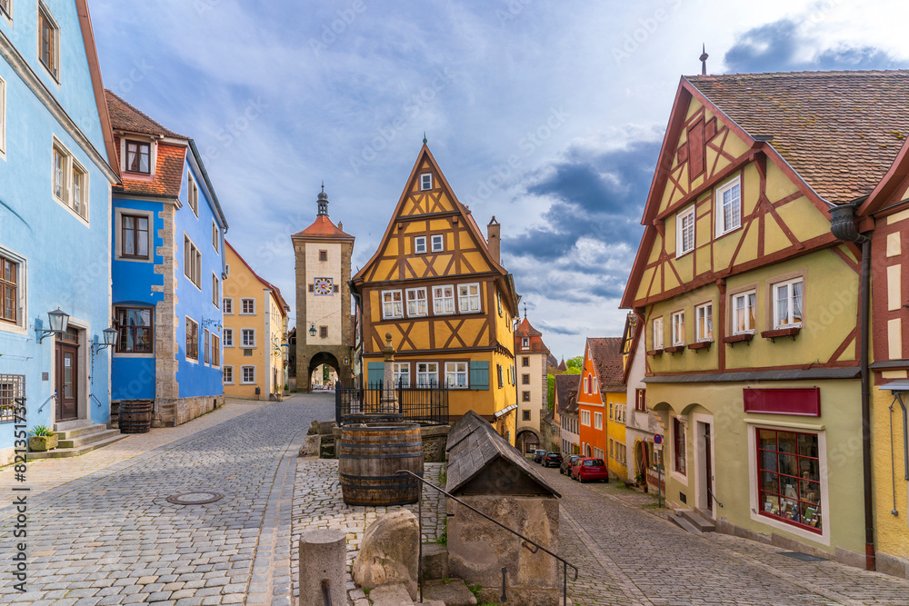 Rothenburg ob der Tauber City street view in Germany Rothenburg ob der Tauber City street view in Germany