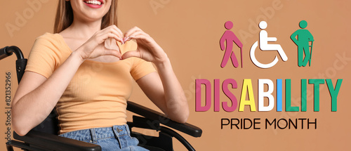 Young woman in wheelchair m...