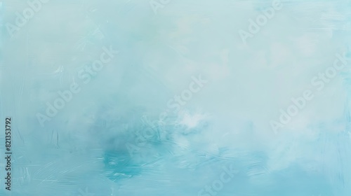 Abstract painting with blue and white colors.