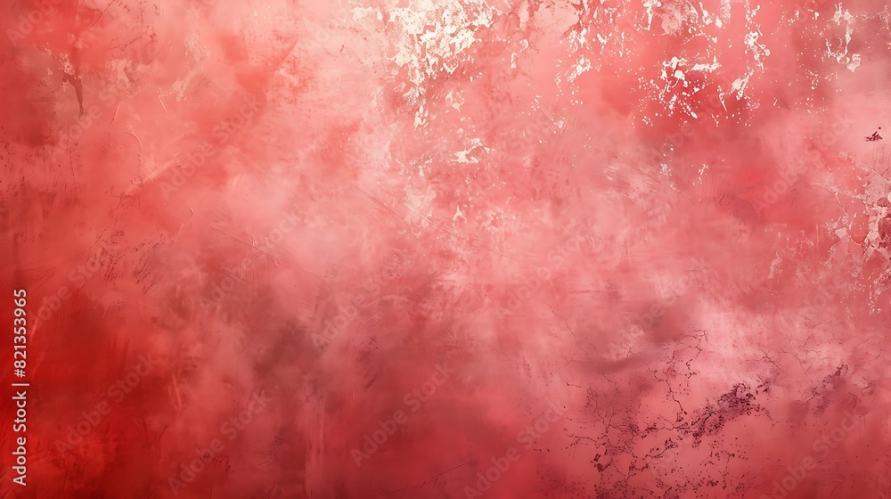 Obraz premium Abstract red cement wall background with light and shadow, rough grunge texture