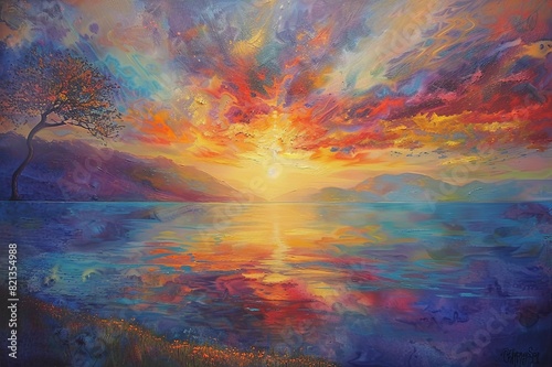 Sunlit Splendor celebrates the splendor of the sunrise  with its brilliant colors and breathtaking beauty that captivates the soul and uplifts the spirit
