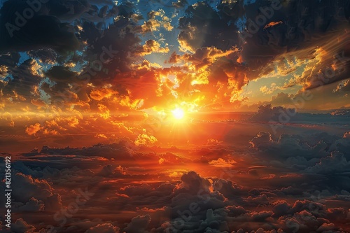 Celestial Symphony captures the awe-inspiring beauty of the sunrise, likening it to a celestial orchestra playing across the heavens, with the sun as the conductor photo