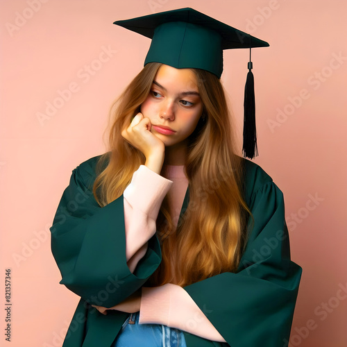 Frustrated graduate girl