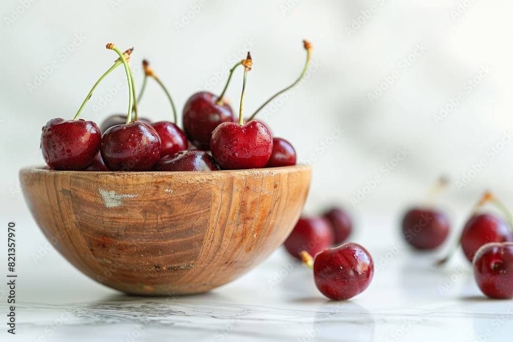 Pile of fresh cherries, with focus on one cherry in the center, closeup shot, high resolution photography, Pile of fresh cherries, with focus on one cherry in the center, closeup shot, high resolution photography,