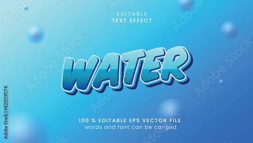 water text effect