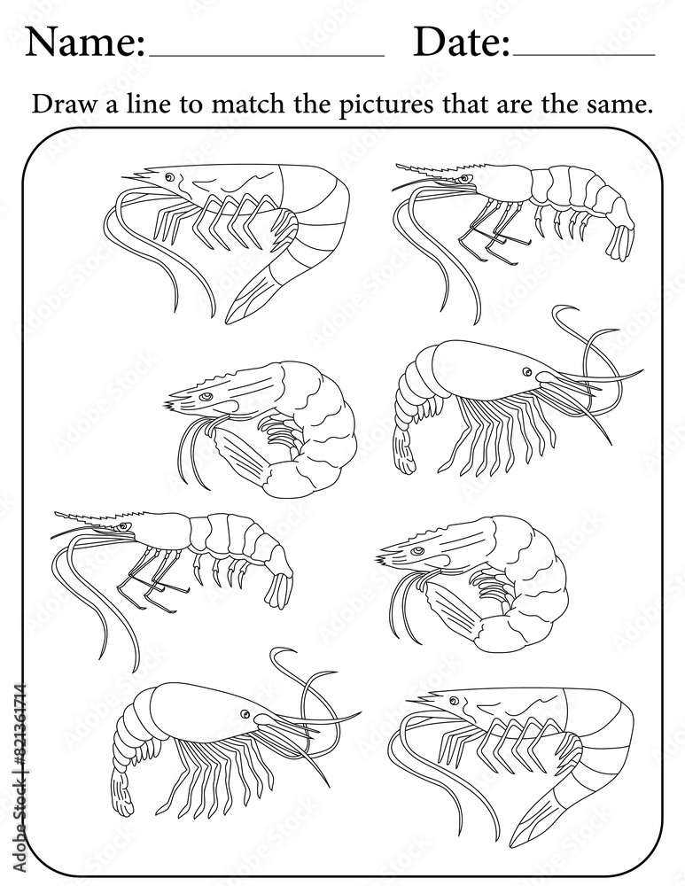 Shrimp Puzzle. Printable Activity Page for Kids. Educational Resources for School for Kids. Kids Activity Worksheet. Match Similar Shapes Shrimp Puzzle. Printable Activity Page for Kids. Educational Resources for School for Kids. Kids Activity Worksheet. Match Similar Shapes
